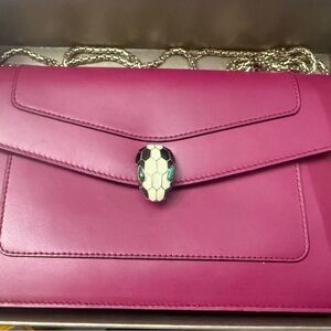 Pink Leather Shoulder Bag